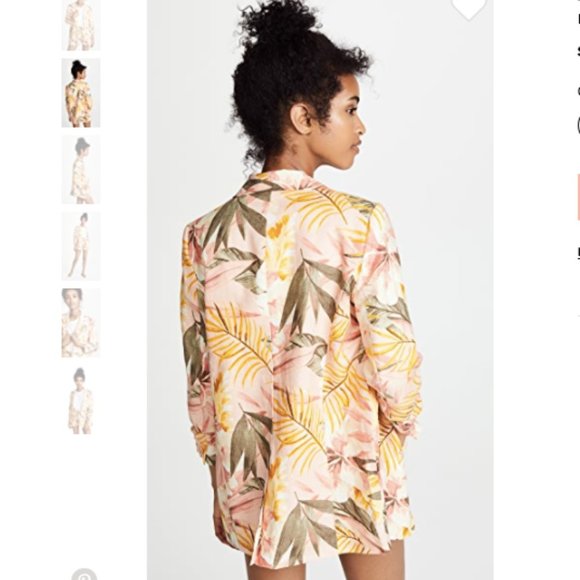 Joie Pink Tropical Print "Kishina B" Blazer - Picture 2 of 14